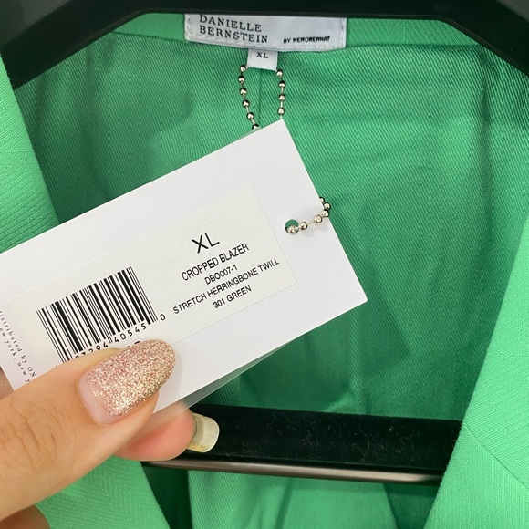 WeWoreWhat Green Cropped Blazer Size Extra Large - Picture 11 of 16
